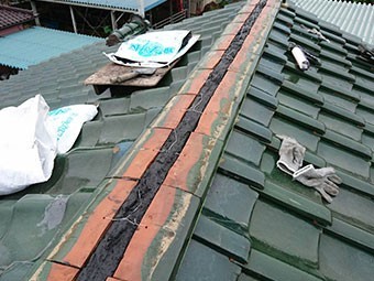 前橋市富士見町 のし瓦積み