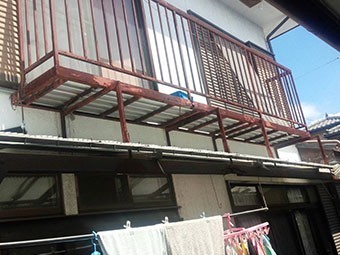 沼田市清水町ベランダ外観