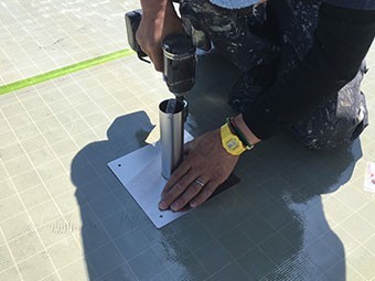 前橋市 屋上防水 脱気筒取り付け