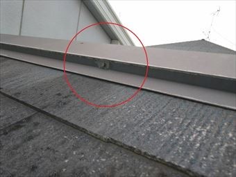 前橋市田口町棟板金クギ浮き
