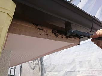 藤岡市 雨樋、鼻隠し塗装
