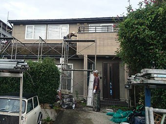 高崎市箕郷町 足場設置