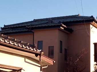 太田市宝町瓦漆喰点検西側