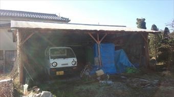 沼田市利根町S様邸車庫外観