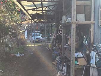 藤岡市三波川A様作業場南側