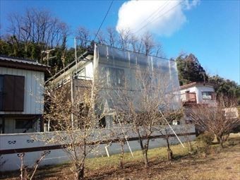 高崎市上中里町のI様邸瓦屋根足場