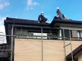 高崎市上中里町のI様邸足場組立