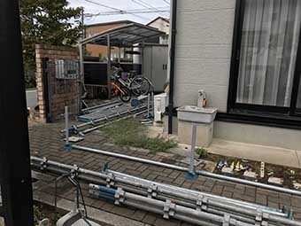 前橋市 足場組立準備