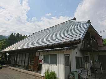 施工前屋根足場