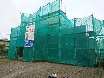 伊勢崎市山王町O様邸仮設足場完成