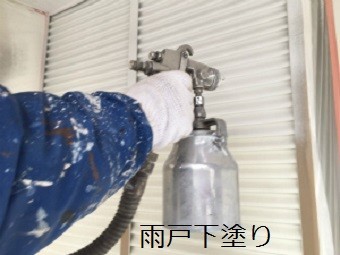 吾妻郡高山村T様邸雨戸下塗り