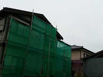 藤岡市 足場工事終了