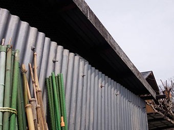 前橋市富士見町作業小屋外壁
