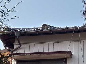 高崎市島野町 鬼瓦漆喰