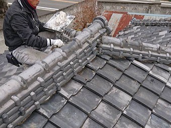 前橋市粕川町 鬼瓦補修
