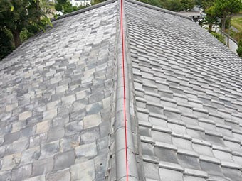 高崎市西島町 棟瓦積み直し