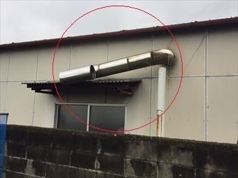 桐生市新里町I様工場換気ダクト