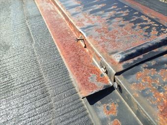 前橋市広瀬町屋根棟板金のクギ浮き