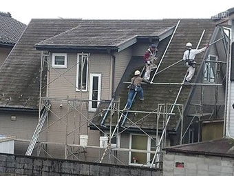 高崎市箕郷町 屋根足場設置