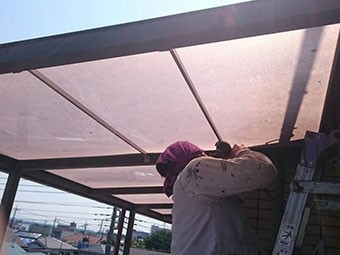 前橋市岩神町マンション2階テラス天井