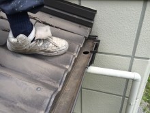北軽井沢別荘 雨樋清掃後