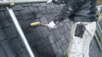 前橋市富士見町A様邸屋根工事下塗り1