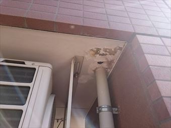 邑楽郡大泉町Aマンション軒破損