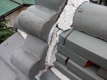 前橋市青柳町 棟瓦積み直し