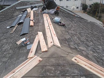 太田市下浜田 棟板金交換工事