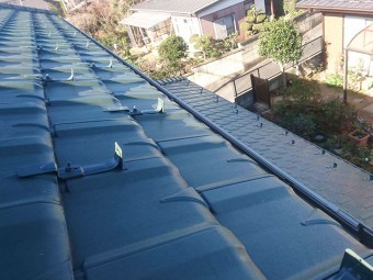 前橋市富士見町 雪止め金具取り付け後