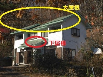 片品村平葺きトタン屋根(大屋根・下屋根)
