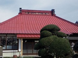 前橋市富士見町お寺屋根塗装前