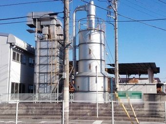 前橋市天川大島町H工場タンク塗装前全体