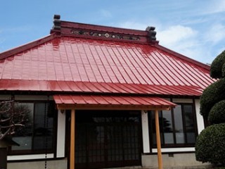 前橋市富士見町お寺屋根塗装完成