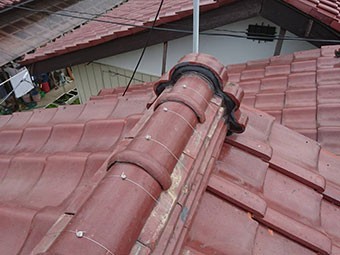 前橋市六供町S様 鬼瓦の積み直し 完了