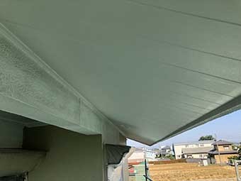 前橋市上佐鳥町 軒天塗装2回目