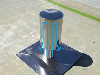 前橋市 脱気筒取り付け後
