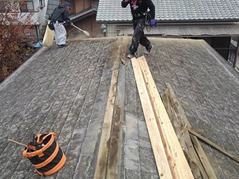 太田市下浜田 棟板金交換工事