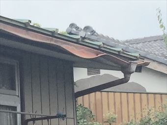 前橋市二之宮町K様邸雨樋破損