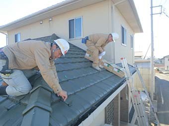 前橋市富士見町 雪止め金具 設置