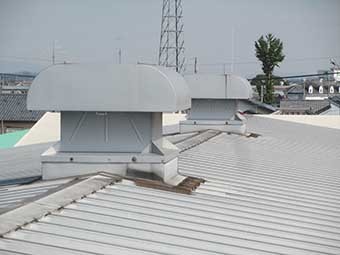 前橋市天川大島町工場屋根全体