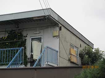 前橋市昭和町Aアパート2階外壁東面