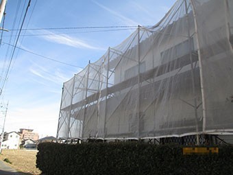 前橋市箱田町T様メッシュ張り完成