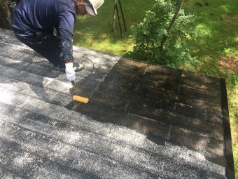 前橋市大屋根下塗り1回目