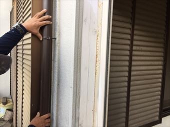 北群馬郡榛東村G様邸竪樋取り付け
