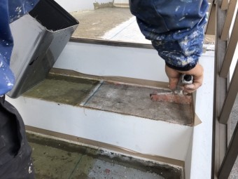 前橋市三河町マンション階段防水工事3
