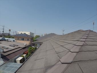 前橋市文京町屋根劣化確認