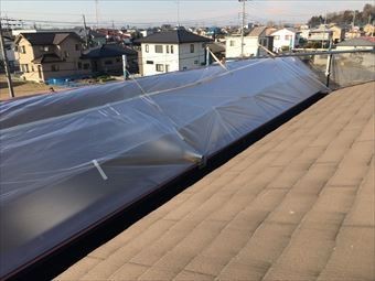 太田市古氷町t様邸ビニール養生2