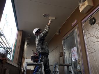 邑楽郡大泉町t様邸軒天仕上げ