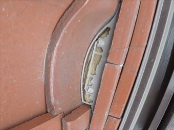渋川市K様屋根漆喰劣化の調査依頼